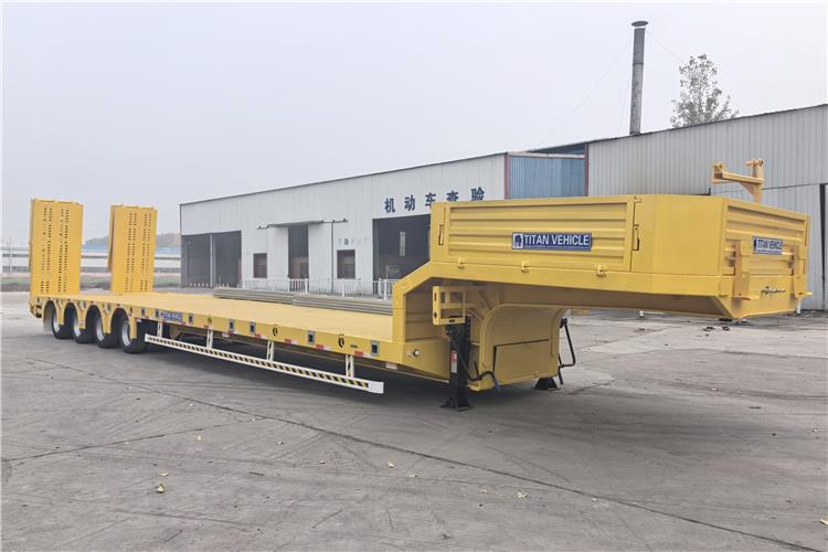 TITAN Heavy Duty 4 Low Bed Trailer for Sale Price In Guinea - Нискорамна площадка полуремарке: снимка 1 TITAN Heavy Duty 4 Low Bed Trailer for Sale Price In Guinea - Нискорамна площадка полуремарке: снимка 1