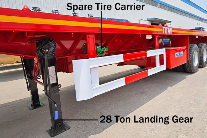 TITAN Tri Axle Flatbed Trailer for Sale Near Me in Nigeria - Бордово полуремарке/ Платформа: снимка 4 TITAN Tri Axle Flatbed Trailer for Sale Near Me in Nigeria - Бордово полуремарке/ Платформа: снимка 4