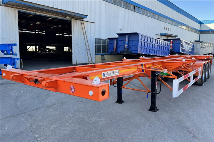 TITAN Tri Axle Skeletal Trailer for Sale In Uganda - Шаси полуремарке: снимка 2 TITAN Tri Axle Skeletal Trailer for Sale In Uganda - Шаси полуремарке: снимка 2