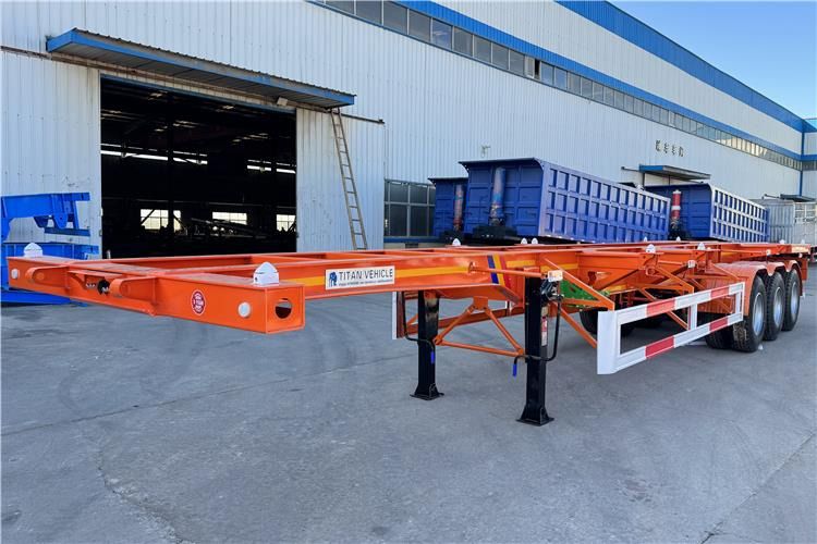 TITAN Tri Axle Skeletal Trailer for Sale In Uganda - Шаси полуремарке: снимка 3 TITAN Tri Axle Skeletal Trailer for Sale In Uganda - Шаси полуремарке: снимка 3