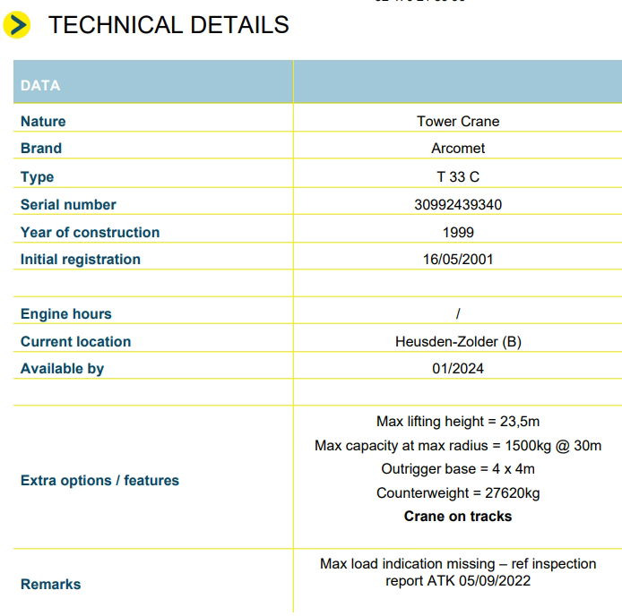 Arcomet T 33 C - Самоиздигащ се кулокран: снимка 2 Arcomet T 33 C - Самоиздигащ се кулокран: снимка 2