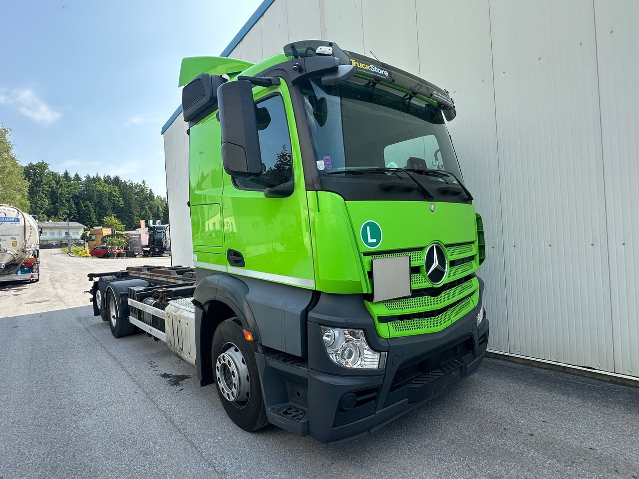 Mercedes-Benz Actros 2748  Wiesel Mafi Telberg - Контейнеровоз/ Сменна каросерия камион, Камион с кран: снимка 2 Mercedes-Benz Actros 2748  Wiesel Mafi Telberg - Контейнеровоз/ Сменна каросерия камион, Камион с кран: снимка 2