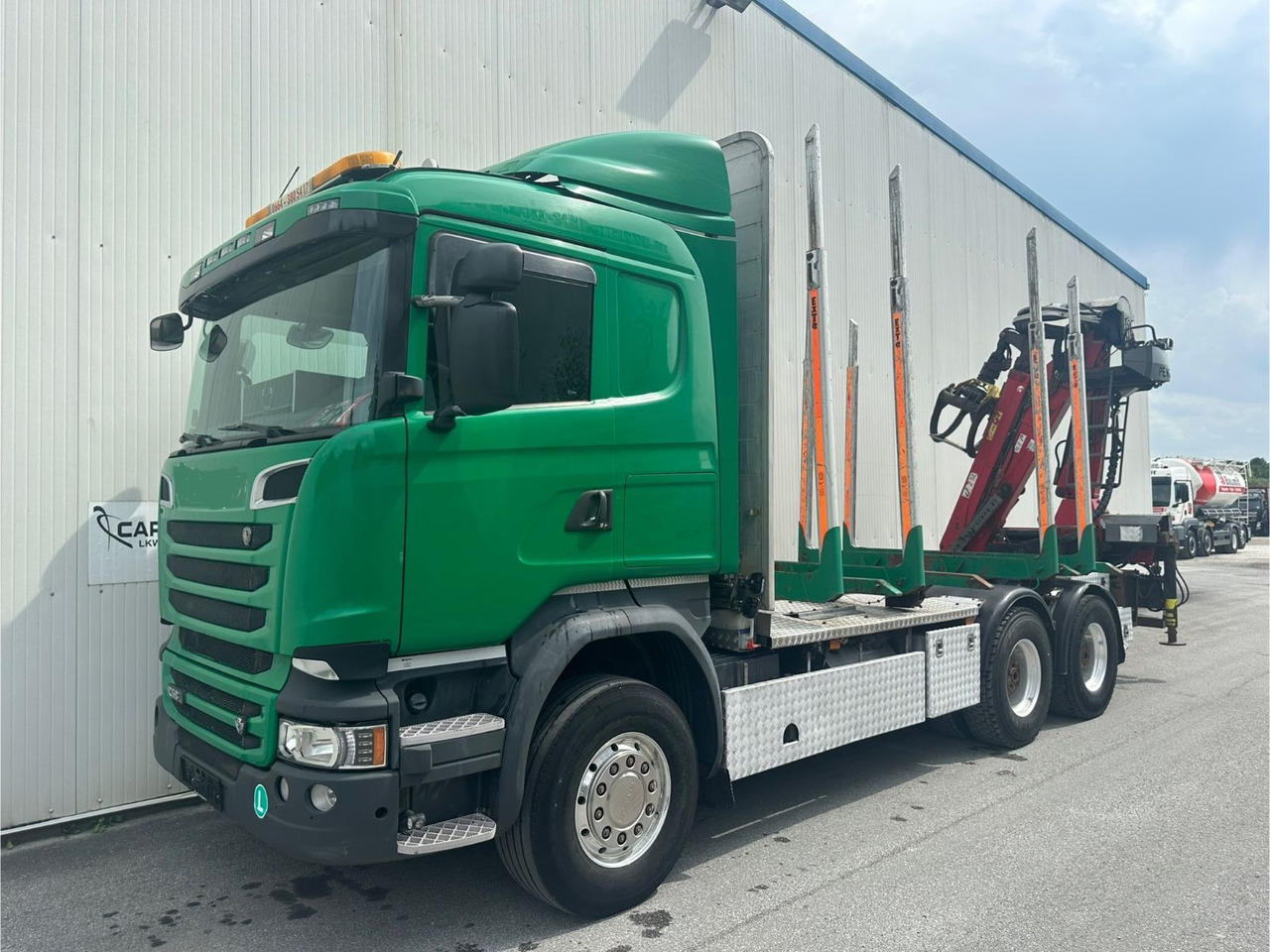 Scania R 580 V8 Penz Kran 2x Telespok - Камион за дърва, Камион с кран: снимка 1 Scania R 580 V8 Penz Kran 2x Telespok - Камион за дърва, Камион с кран: снимка 1