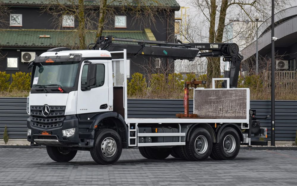 Mercedes-Benz AROCS 2636 / 6x4 / HIAB X-HIPRO 192 E-3 / WYSUW x3 / ROTATOR / STEROWANIE RADIOWE / UDT / PODPORY HYDRAULICZNE / AUTOMAT / KAMERA COFANIA / NISKI PRZEBIEG / SPROWADZONY - Бордови камион, Камион с кран: снимка 1 Mercedes-Benz AROCS 2636 / 6x4 / HIAB X-HIPRO 192 E-3 / WYSUW x3 / ROTATOR / STEROWANIE RADIOWE / UDT / PODPORY HYDRAULICZNE / AUTOMAT / KAMERA COFANIA / NISKI PRZEBIEG / SPROWADZONY - Бордови камион, Камион с кран: снимка 1