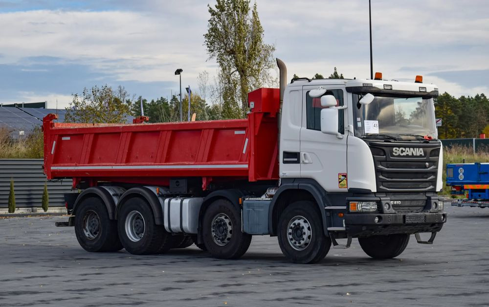 Scania G410 / 8x4 / EURO 6 / WYWROTKA / MELLER KIPPER / HYDROBURTA / AUTOMAT / 2016 / SERWISOWANY / SPROWADZONY - Самосвал камион: снимка 3 Scania G410 / 8x4 / EURO 6 / WYWROTKA / MELLER KIPPER / HYDROBURTA / AUTOMAT / 2016 / SERWISOWANY / SPROWADZONY - Самосвал камион: снимка 3