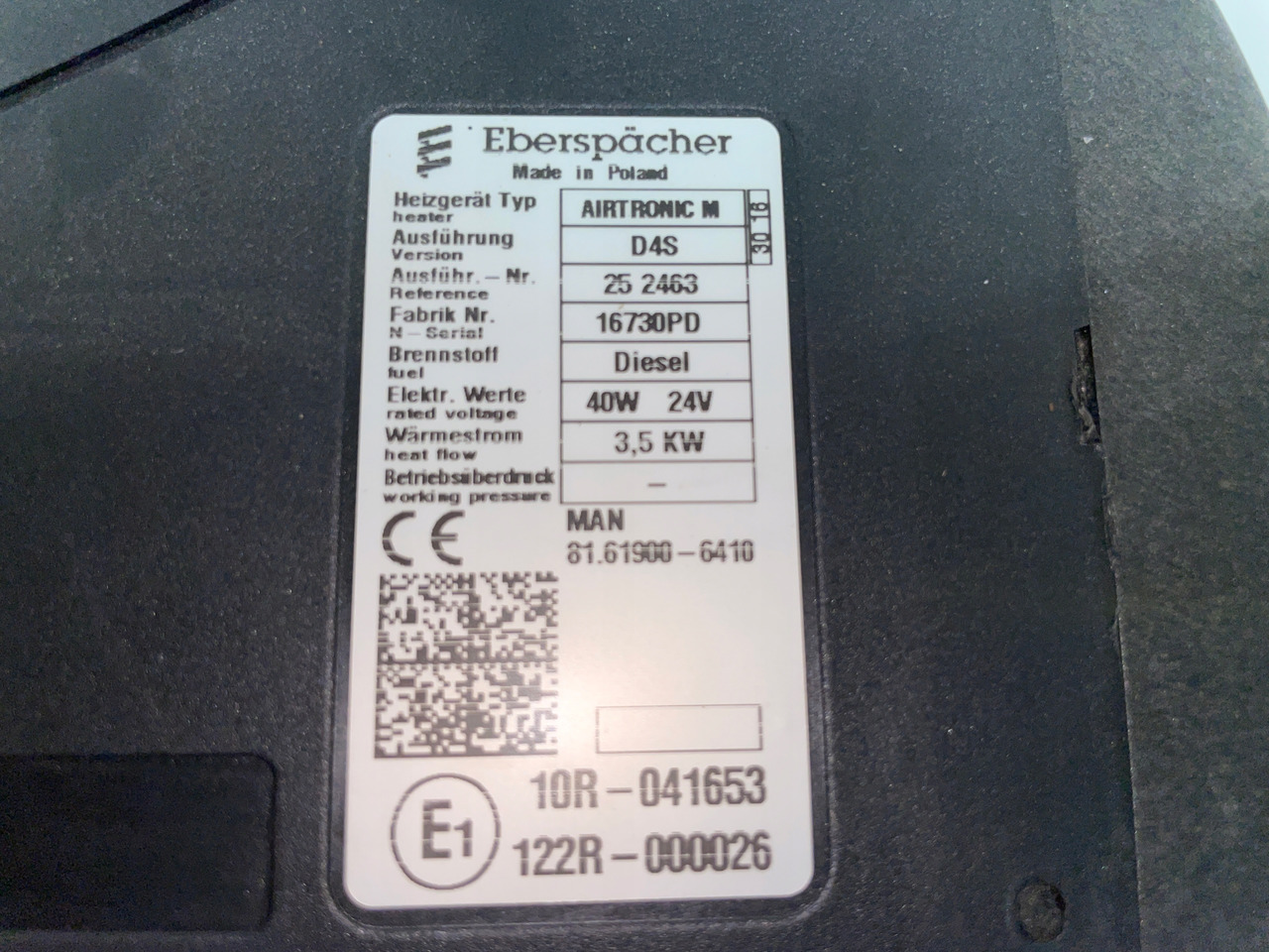 WEBASTO MAN TGX TGS D4S 81619006410 EBERSPACHER - Блок за управление за Камион: снимка 4 WEBASTO MAN TGX TGS D4S 81619006410 EBERSPACHER - Блок за управление за Камион: снимка 4