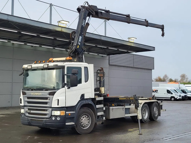 Scania P420 Crane Clima Cruise PTO Camera Euro5 2008 - Камион с кран: снимка 1 Scania P420 Crane Clima Cruise PTO Camera Euro5 2008 - Камион с кран: снимка 1