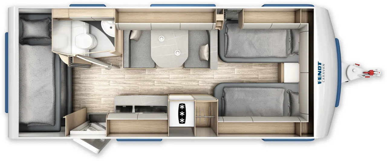 Fendt Bianco Activ 550 KMG Safety, Shower, GFK, 2.000 KG - Каравана: снимка 2 Fendt Bianco Activ 550 KMG Safety, Shower, GFK, 2.000 KG - Каравана: снимка 2
