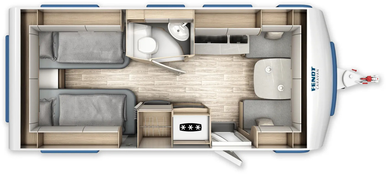 Fendt Bianco Selection 495 SG Safety, Shower, 2.000 KG, GFK - Каравана: снимка 2 Fendt Bianco Selection 495 SG Safety, Shower, 2.000 KG, GFK - Каравана: снимка 2