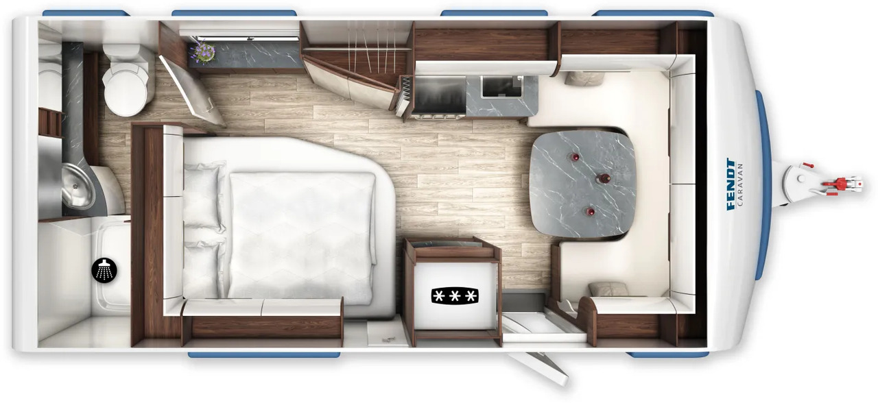 Wohnwagen Fendt Diamant 560 FD Modell 2026 - Каравана: снимка 2 Wohnwagen Fendt Diamant 560 FD Modell 2026 - Каравана: снимка 2