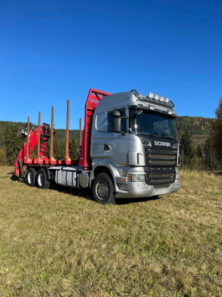 SCANIA R560 - Камион за дърва, Камион с кран: снимка 1 SCANIA R560 - Камион за дърва, Камион с кран: снимка 1