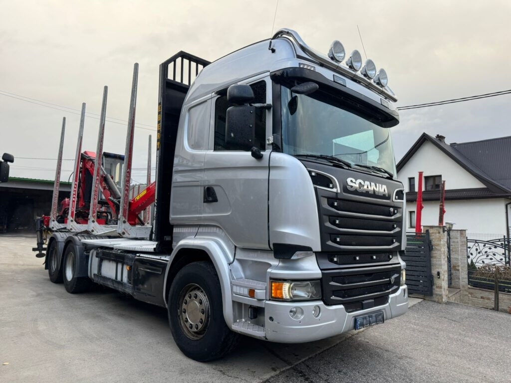 SCANIA R580 - Камион за дърва, Камион с кран: снимка 1 SCANIA R580 - Камион за дърва, Камион с кран: снимка 1
