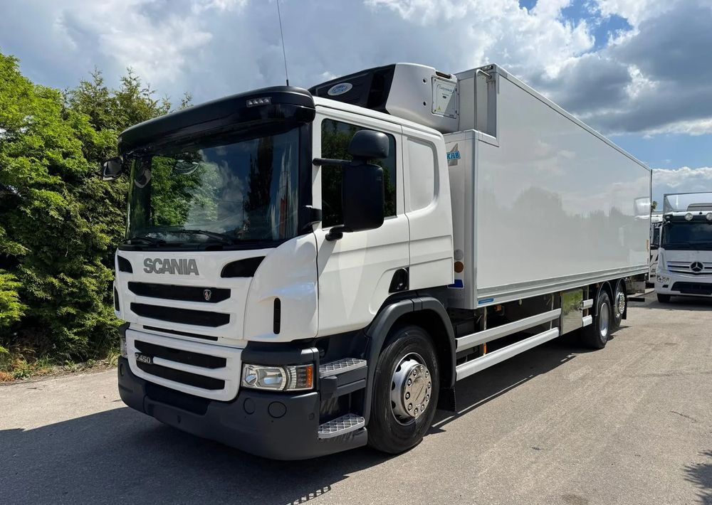 Scania Scania P 450 / CHŁODNIA + WINDA / 23 PALETY / EURO6 / OŚ SKRĘTNA / CARRIER/ ASO - Рефрижератор камион: снимка 4 Scania Scania P 450 / CHŁODNIA + WINDA / 23 PALETY / EURO6 / OŚ SKRĘTNA / CARRIER/ ASO - Рефрижератор камион: снимка 4