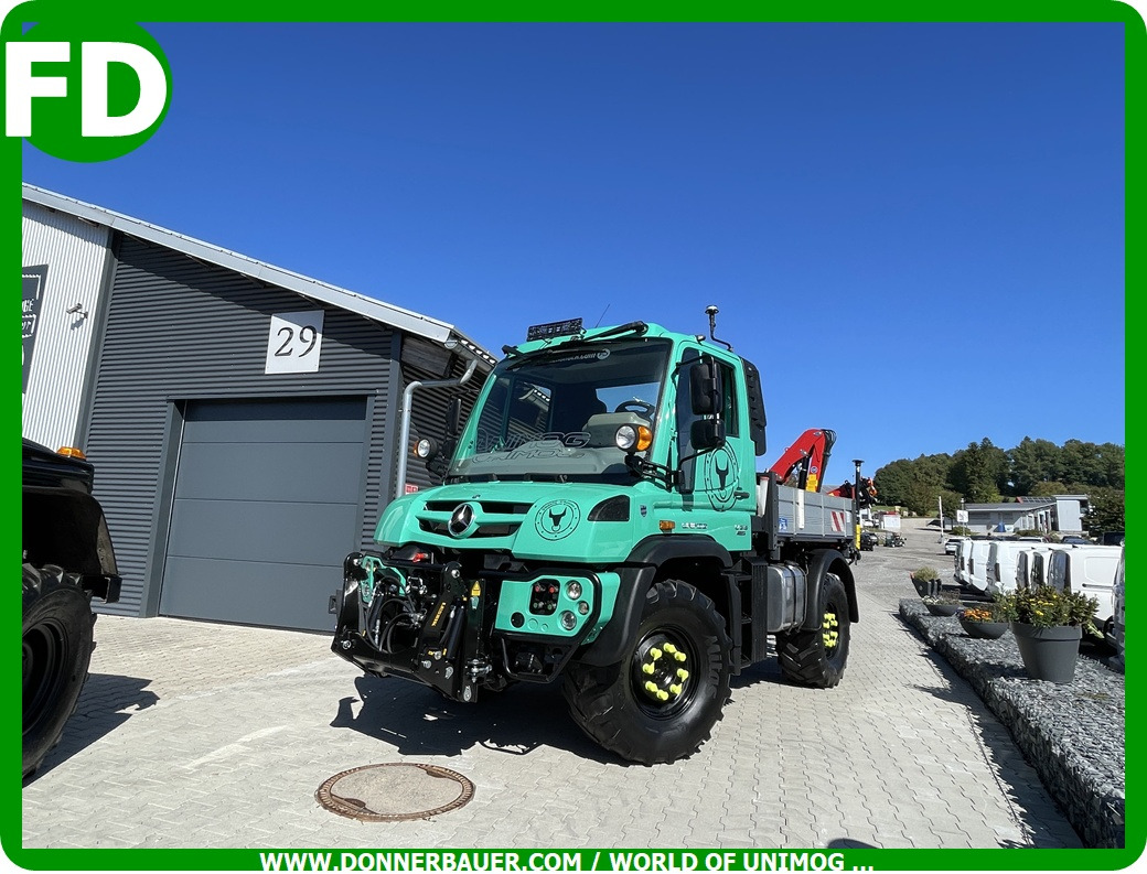Unimog U318 - UHN mit Ladekran und Forstgreifer , Traumzustand - Камион с кран: снимка 2 Unimog U318 - UHN mit Ladekran und Forstgreifer , Traumzustand - Камион с кран: снимка 2