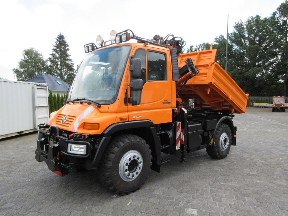 Unimog U 400 Drei-Seiten-Kipp/ Kran Atlas 65.2, Klima, - Самосвал камион: снимка 1 Unimog U 400 Drei-Seiten-Kipp/ Kran Atlas 65.2, Klima, - Самосвал камион: снимка 1