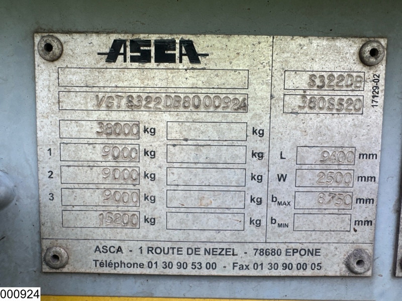 ASCA Chassis 10 / 20 / 30 ft, ADR - Контейнеровоз/ Сменна каросерия полуремарке: снимка 4 ASCA Chassis 10 / 20 / 30 ft, ADR - Контейнеровоз/ Сменна каросерия полуремарке: снимка 4