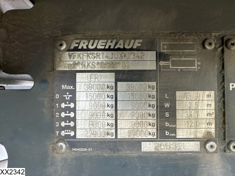 Fruehauf Tautliner Dhollandia - Брезентово полуремарке: снимка 4 Fruehauf Tautliner Dhollandia - Брезентово полуремарке: снимка 4