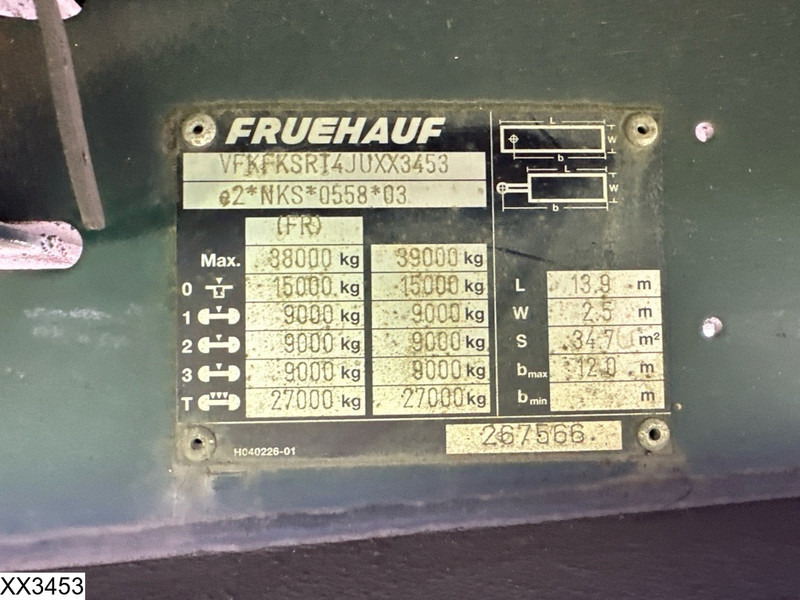 Fruehauf Tautliner - Брезентово полуремарке: снимка 4 Fruehauf Tautliner - Брезентово полуремарке: снимка 4
