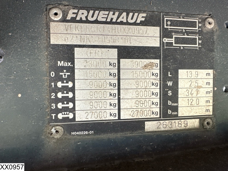 Fruehauf Tautliner - Брезентово полуремарке: снимка 4 Fruehauf Tautliner - Брезентово полуремарке: снимка 4
