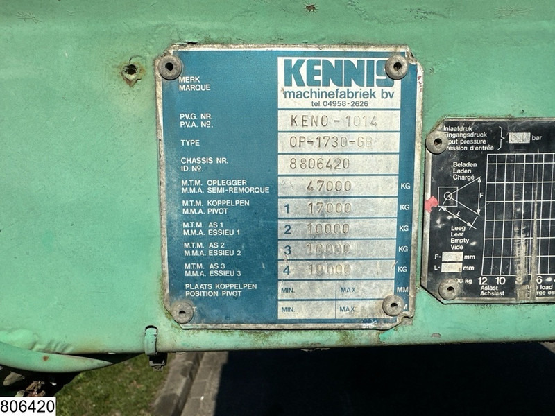 Kennis open laadbak 2x steering axle - Бордово полуремарке/ Платформа: снимка 4 Kennis open laadbak 2x steering axle - Бордово полуремарке/ Платформа: снимка 4