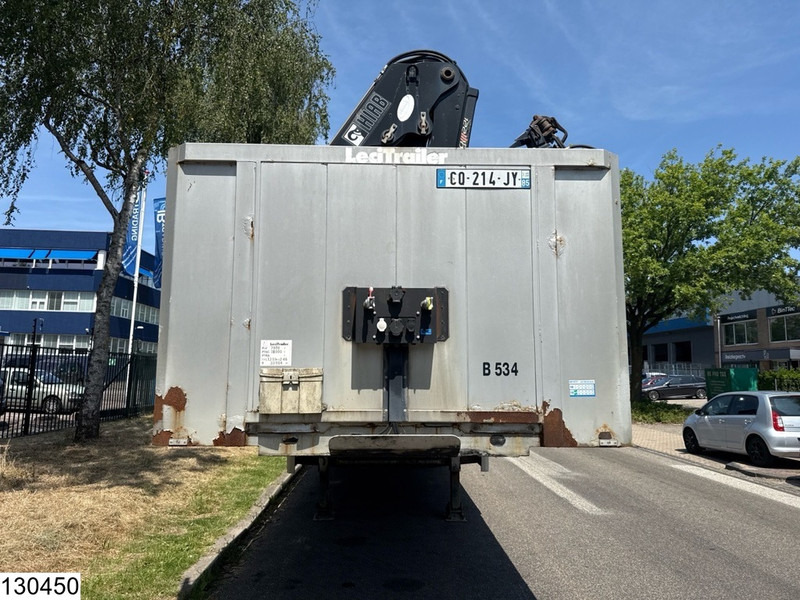 Бордово полуремарке/ Платформа Lecitrailer open laadbak HIAB, Remote: снимка 14