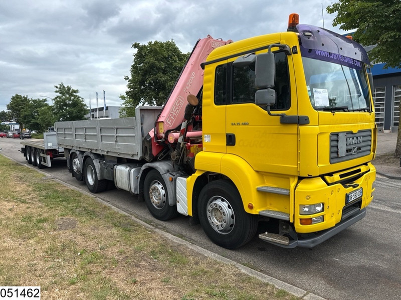 Бордови камион, Камион с кран MAN TGA 35 400 8x2, Handgeschakeld, Fassi, Remote, Combi: снимка 8