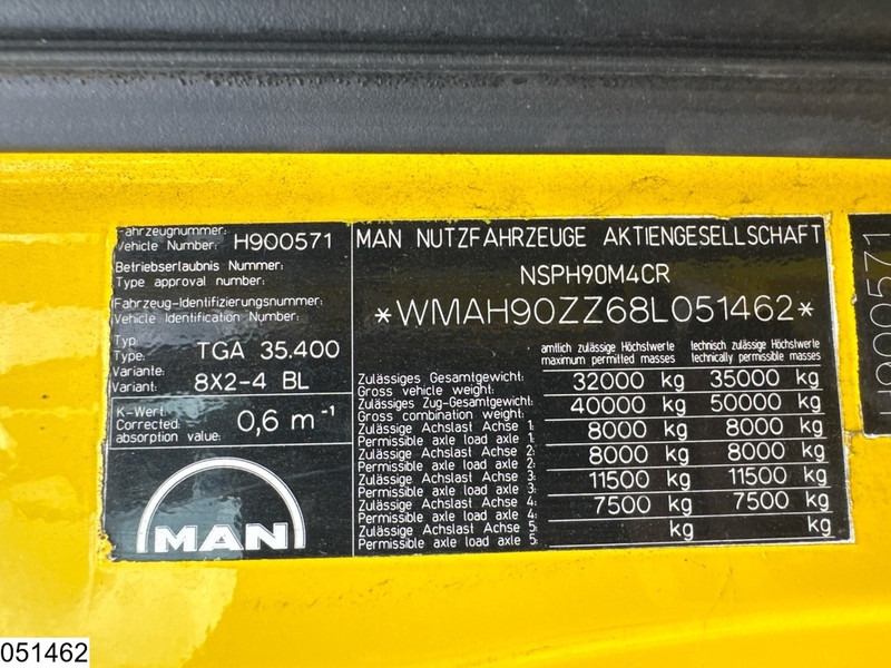 Бордови камион, Камион с кран MAN TGA 35 400 8x2, Handgeschakeld, Fassi, Remote, Combi: снимка 12