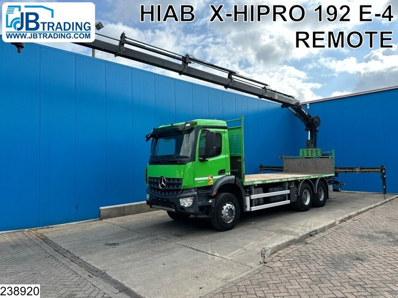 Mercedes-Benz Arocs 2636 6x4, EURO 6, Hiab, Remote, Steel Suspension - Бордови камион, Камион с кран: снимка 1 Mercedes-Benz Arocs 2636 6x4, EURO 6, Hiab, Remote, Steel Suspension - Бордови камион, Камион с кран: снимка 1