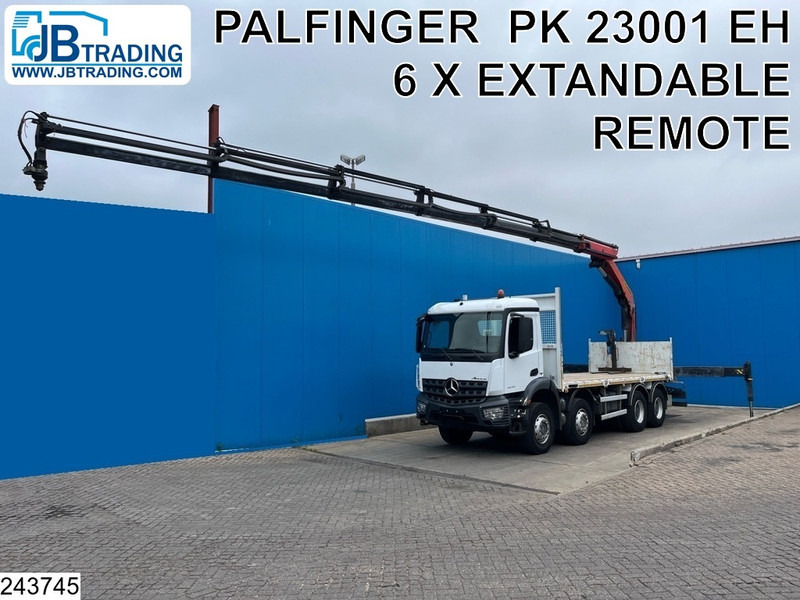 Mercedes-Benz Arocs 3240 8X4, EURO 6, Steel suspension, Palfinger - Бордови камион, Камион с кран: снимка 1 Mercedes-Benz Arocs 3240 8X4, EURO 6, Steel suspension, Palfinger - Бордови камион, Камион с кран: снимка 1