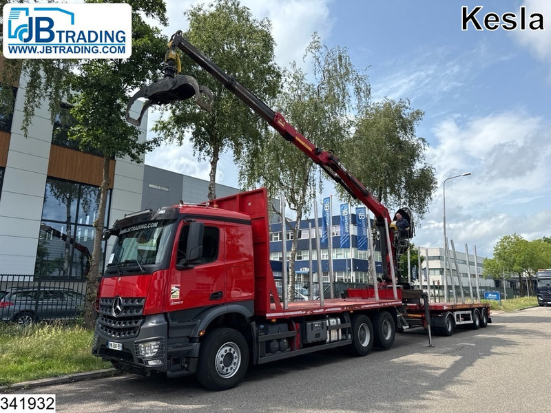 Mercedes-Benz Arocs 3353 6x4, EURO 6, Rertarder, Kesla, Combi - Камион за дърва, Камион с кран: снимка 1 Mercedes-Benz Arocs 3353 6x4, EURO 6, Rertarder, Kesla, Combi - Камион за дърва, Камион с кран: снимка 1