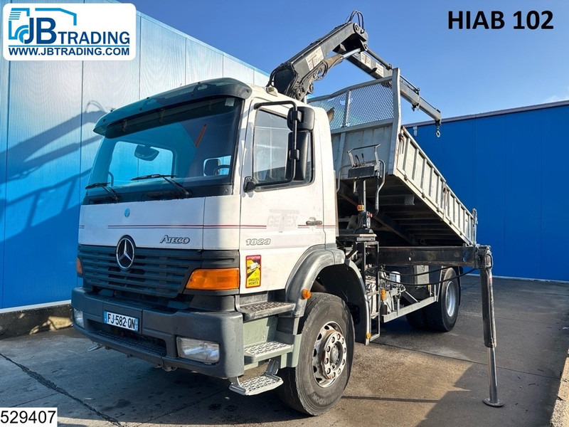 Mercedes-Benz Atego 1828 Manual, Steel Suspension, HIAB - Самосвал камион, Камион с кран: снимка 1 Mercedes-Benz Atego 1828 Manual, Steel Suspension, HIAB - Самосвал камион, Камион с кран: снимка 1