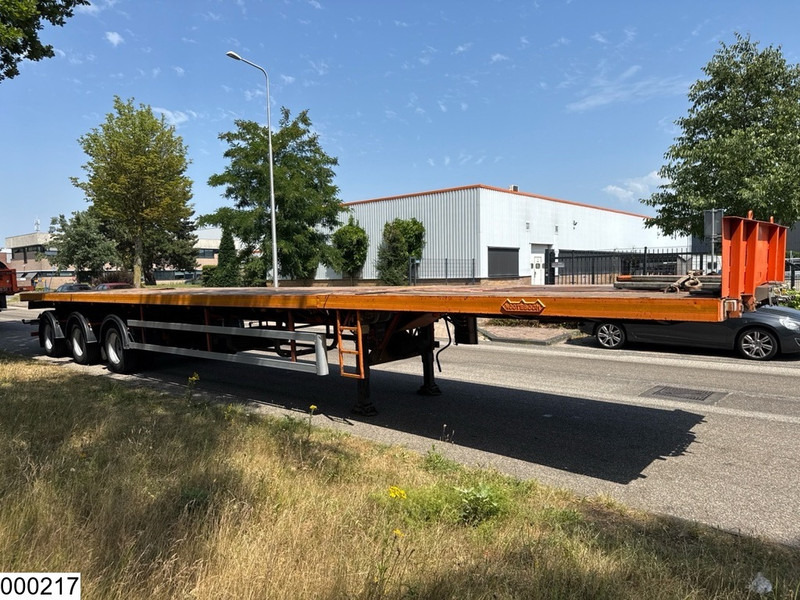 Бордово полуремарке/ Платформа Nooteboom open laadbak 55000 KG, 34.85 m, 2 X Extandable: снимка 7