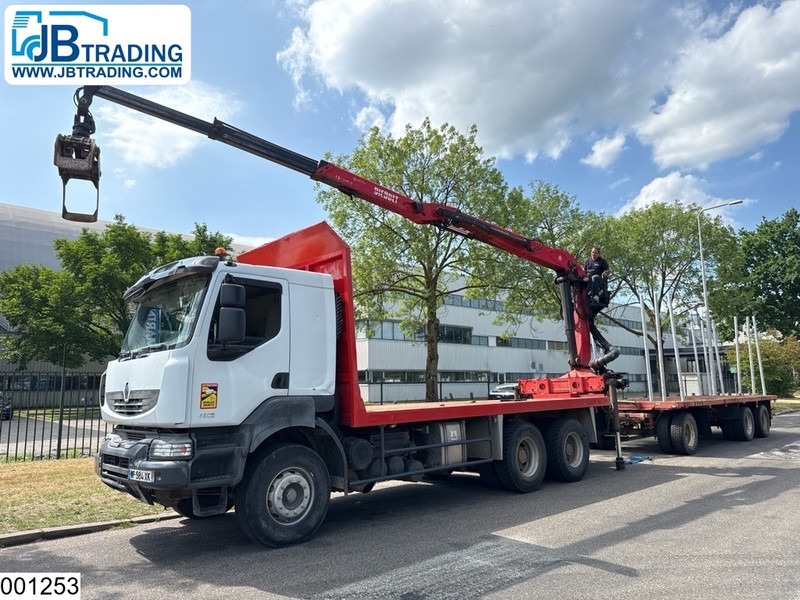 Renault Kerax 450 Dxi 6x4, Manual, Steel, Palfinger, Combi - Камион за дърва, Камион с кран: снимка 1 Renault Kerax 450 Dxi 6x4, Manual, Steel, Palfinger, Combi - Камион за дърва, Камион с кран: снимка 1
