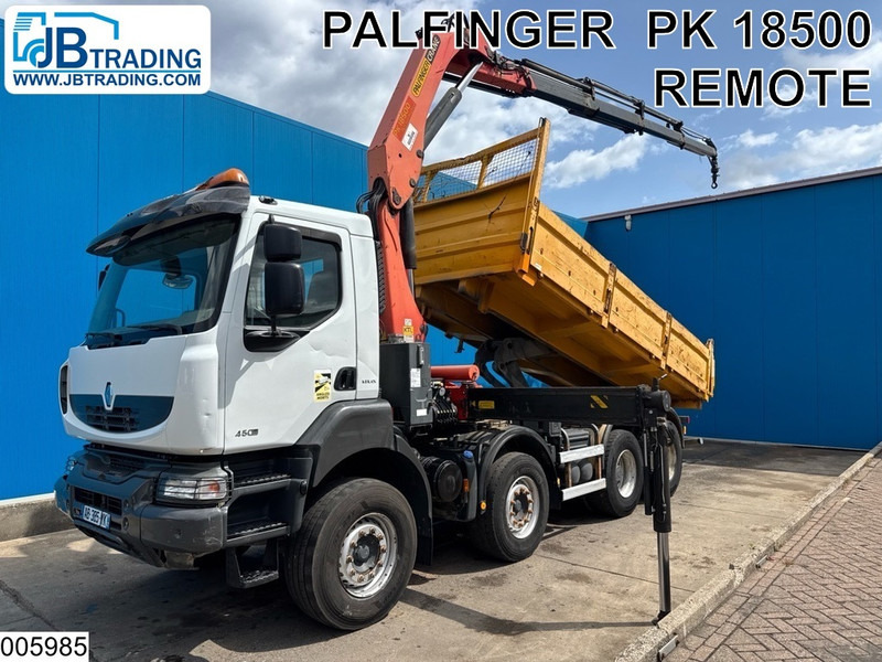 Renault Kerax 450 Dxi 8X4, Manual, Steel suspension, Retarder - Самосвал камион, Камион с кран: снимка 1 Renault Kerax 450 Dxi 8X4, Manual, Steel suspension, Retarder - Самосвал камион, Камион с кран: снимка 1