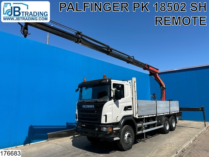Scania G 440 6X4, EURO 6, Retarder, Palfinger - Бордови камион, Камион с кран: снимка 1 Scania G 440 6X4, EURO 6, Retarder, Palfinger - Бордови камион, Камион с кран: снимка 1