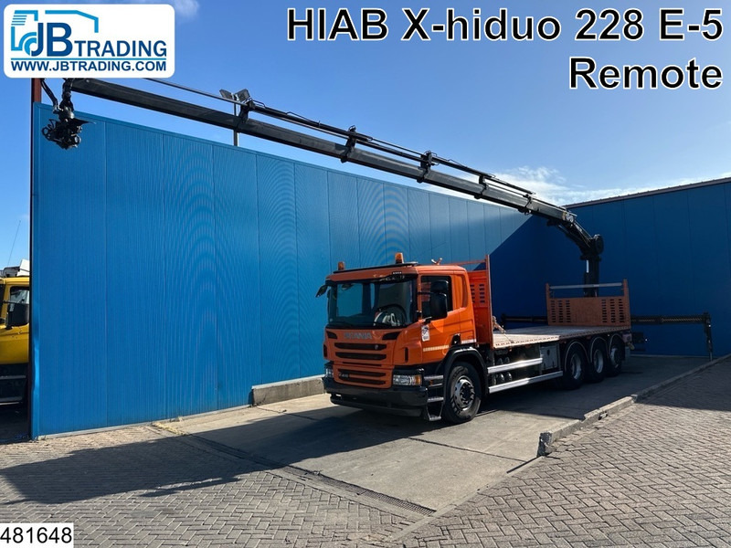 Scania P 410 8x4, EURO 6, HIAB, Remote - Бордови камион, Камион с кран: снимка 1 Scania P 410 8x4, EURO 6, HIAB, Remote - Бордови камион, Камион с кран: снимка 1