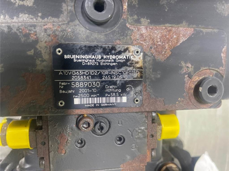 Хидравлика за Строителна техника Brueninghaus Hydromatik A10VG63HD1D2/10R-Drive pump/Fahrpumpe/Rijpomp: снимка 7