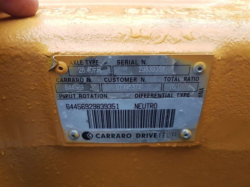 Нови Ос и части за Строителна техника Carraro 28.40FR-644569-Axle/Achse/As: снимка 6