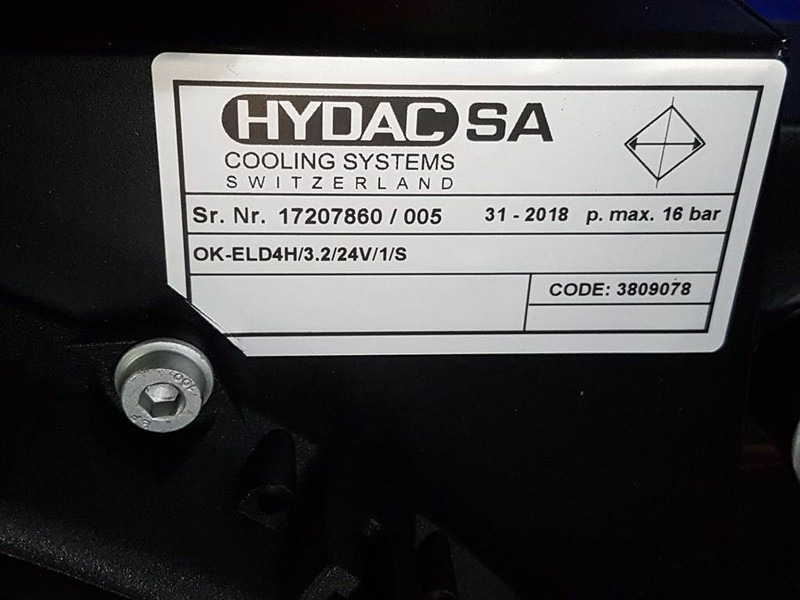 Hydac OK-ELD4H/3.2/24V/1/S-3809078-Oil cooler/Ölkü - Хидравлика за Строителна техника: снимка 5 Hydac OK-ELD4H/3.2/24V/1/S-3809078-Oil cooler/Ölkü - Хидравлика за Строителна техника: снимка 5
