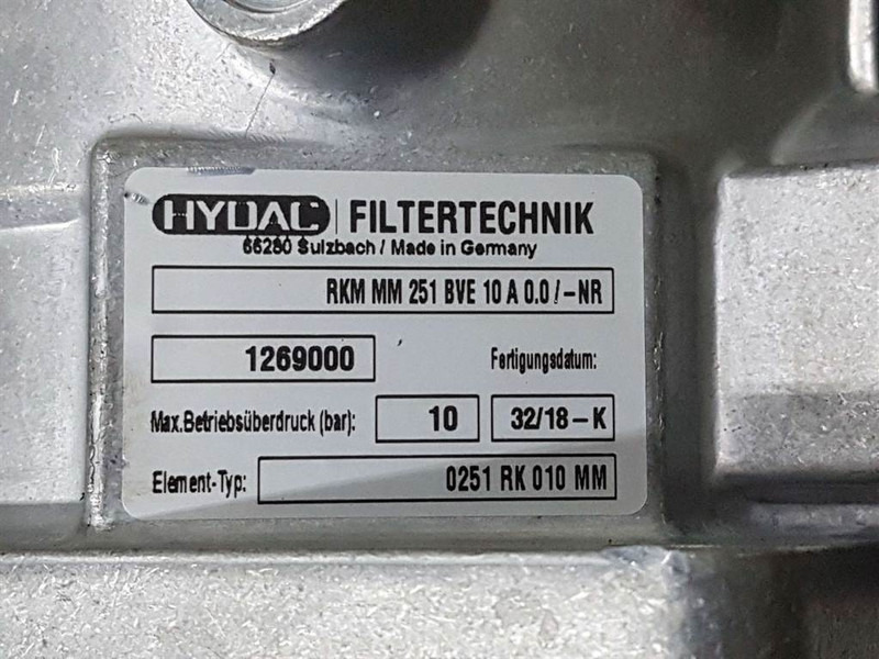 Hydac RKM MM 251 BVE 10 A 0.0/-NR-1269000-Filter - Хидравлика за Строителна техника: снимка 5 Hydac RKM MM 251 BVE 10 A 0.0/-NR-1269000-Filter - Хидравлика за Строителна техника: снимка 5