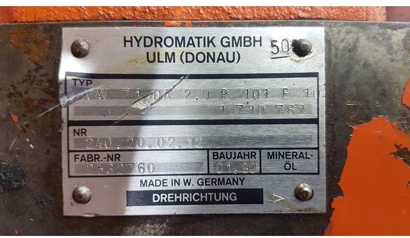 Hydromatik A4V71DA2.0R101E10 - Drive pump/Fahrpumpe/Rijpomp - Хидравлика: снимка 4 Hydromatik A4V71DA2.0R101E10 - Drive pump/Fahrpumpe/Rijpomp - Хидравлика: снимка 4
