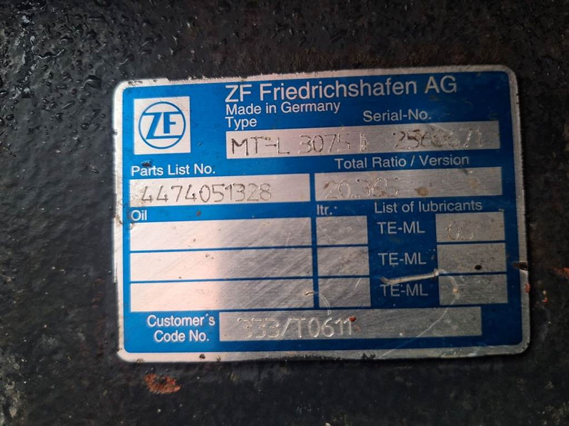 JCB 333/T0611-ZF MT-L3075II-4474051328-Axle/Achse/As - Ос и части за Строителна техника: снимка 5 JCB 333/T0611-ZF MT-L3075II-4474051328-Axle/Achse/As - Ос и части за Строителна техника: снимка 5
