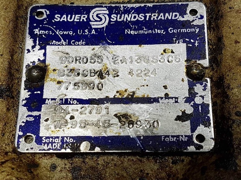 Sauer Sundstrand 90R055EA138S3C6-94-2791-Drive pum - Хидравлика: снимка 3 Sauer Sundstrand 90R055EA138S3C6-94-2791-Drive pum - Хидравлика: снимка 3