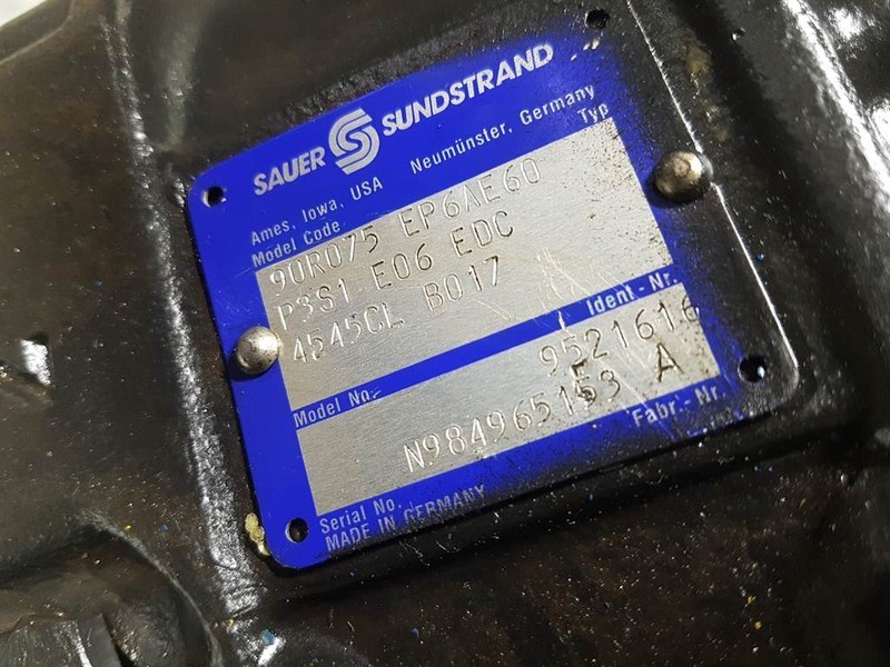 Sauer Sundstrand 90R075EP6AE60 - Drive pump - Хидравлика: снимка 3 Sauer Sundstrand 90R075EP6AE60 - Drive pump - Хидравлика: снимка 3