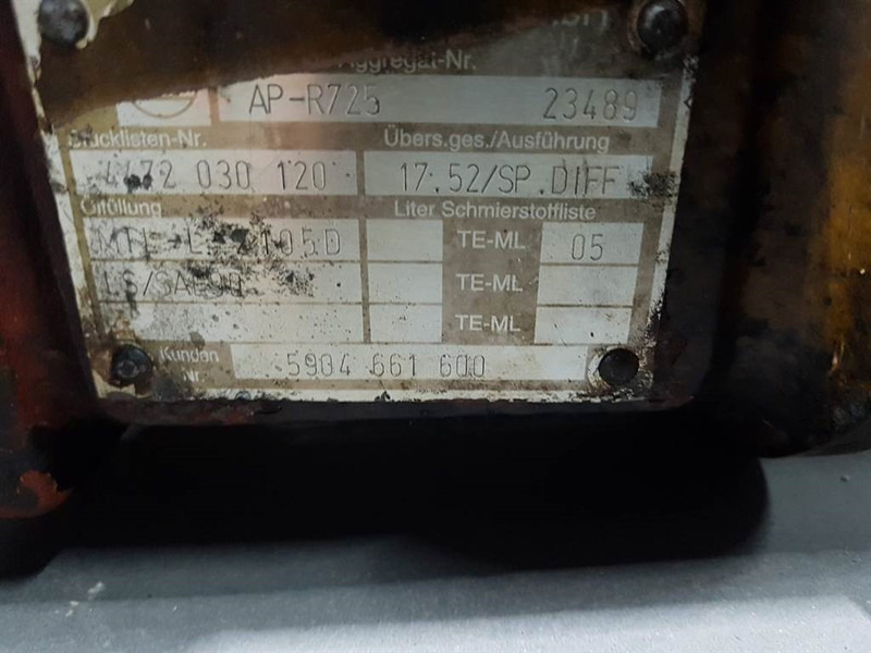 Terex Schaeff SKL833-AP-R725-Axle housing/Achskörper/Astrechter - Ос и части за Строителна техника: снимка 5 Terex Schaeff SKL833-AP-R725-Axle housing/Achskörper/Astrechter - Ос и части за Строителна техника: снимка 5