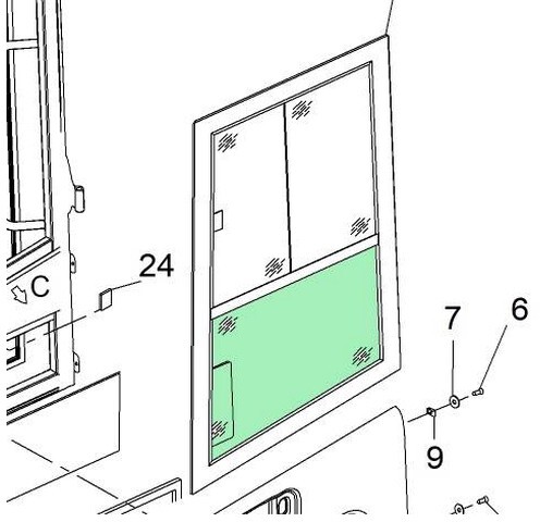 Terex Schaeff TL/SKL-5388665451-Window/Scheibe/Ruit - Кабина и интериор за Строителна техника: снимка 2 Terex Schaeff TL/SKL-5388665451-Window/Scheibe/Ruit - Кабина и интериор за Строителна техника: снимка 2
