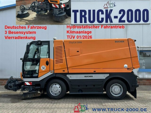 Bucher City Cat 5006 3Besen Sweeper 4 Radlenkung - Мотометачна машина: снимка 1 Bucher City Cat 5006 3Besen Sweeper 4 Radlenkung - Мотометачна машина: снимка 1