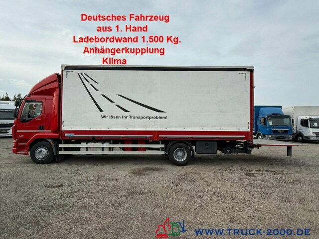 DAF LF260 Plane Spriegel Bett LBW BÄR 1.500 Kg AHK - Камион с брезент: снимка 1 DAF LF260 Plane Spriegel Bett LBW BÄR 1.500 Kg AHK - Камион с брезент: снимка 1