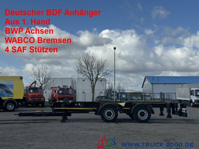 Kögel ZW 18-22,5 Tandem BDF BPW Achsen Scheibenbremsen - Контейнеровоз/ Сменна каросерия ремарке: снимка 1 Kögel ZW 18-22,5 Tandem BDF BPW Achsen Scheibenbremsen - Контейнеровоз/ Сменна каросерия ремарке: снимка 1