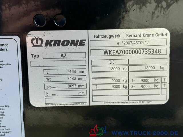 Krone AZ18 Box Carrier - Luft - BPW Achsen - Контейнеровоз/ Сменна каросерия ремарке: снимка 5 Krone AZ18 Box Carrier - Luft - BPW Achsen - Контейнеровоз/ Сменна каросерия ремарке: снимка 5